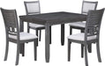 Gia 5-Piece Dining Set with 1 Table and 4 Chairs