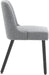 Set of 2 Grey Performance Fabric Dining Chairs