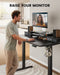 Electric Standing Desk with Double Drawers