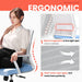 Ergonomic Swivel Chair with Lumbar Support (Sky Blue)