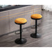 Yellow Fabric Swivel Barstools, Set of 2