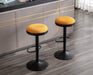 Yellow Fabric Swivel Barstools, Set of 2