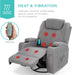 Executive Electric Massage Recliner Chair (Gray)