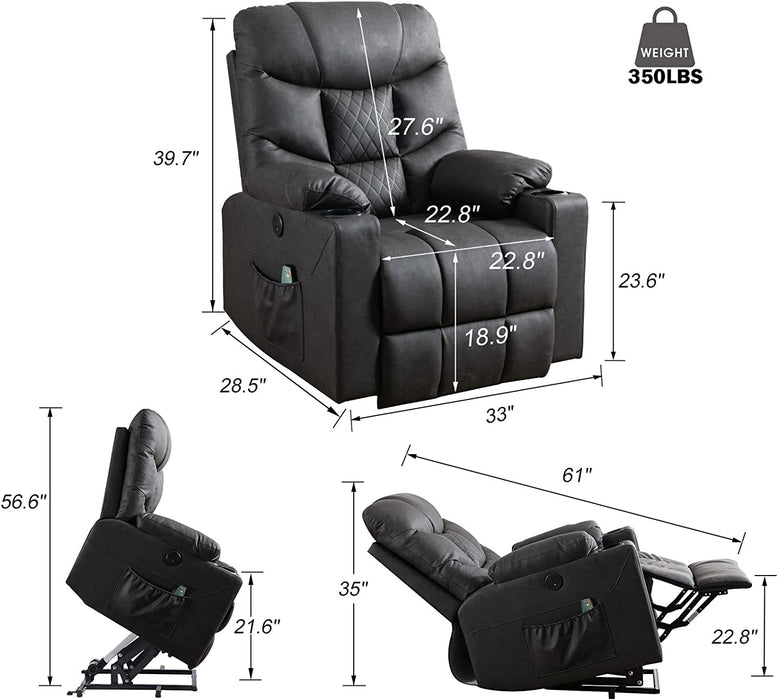 Power Lift Recliner Chair for Elderly, Leather