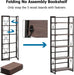 5-Shelf Folding Bookcase for Any Room