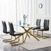 Modern Dining Chairs Set of 4, Side Dining Room Chairs with Golden Legs