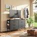 Wide 5-Drawer Dresser with Drawer Organizers, Dark Grey