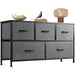 5-Drawer Wide Fabric Dresser Organizer
