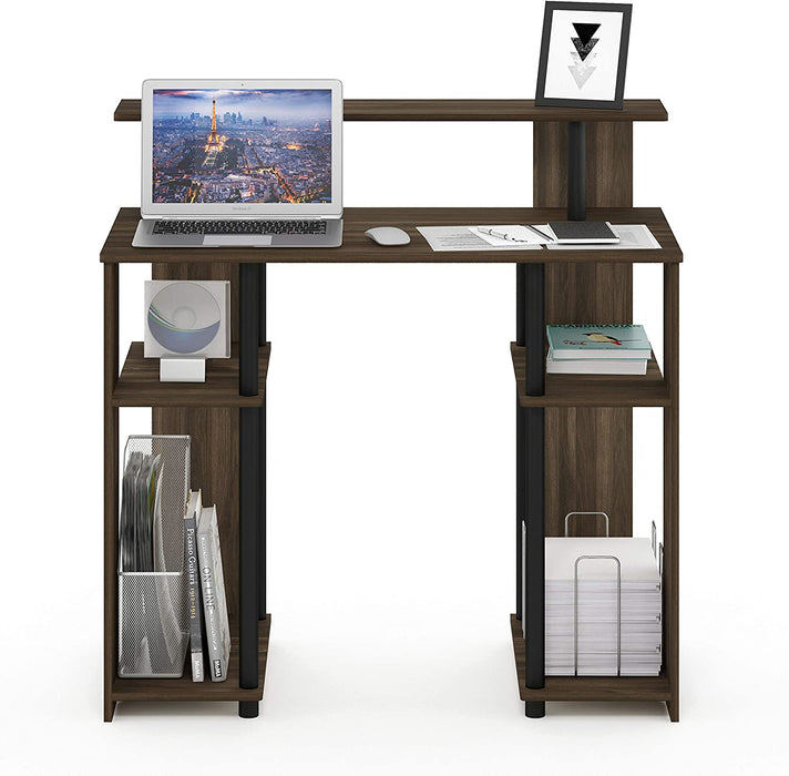 Simple Writing Desk in Walnut/Black Design