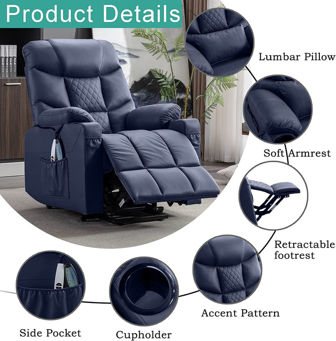 Power Lift Recliner Chair with Massage and Heat