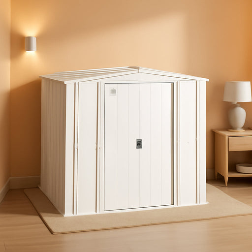 Classic Steel Storage Shed, 6X5, Flute Grey