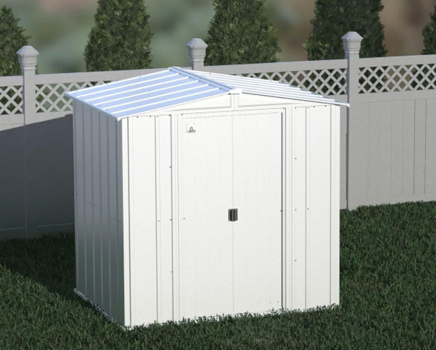 Classic Steel Storage Shed, 6X5, Flute Grey