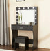Lighted Mirror Vanity Table Set for Girls