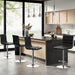 Modern PU Leather Swivel Barstools (Set/2) Black