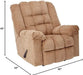 Manual Rocker Recliner, Light Brown