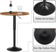 Rustic Brown Height-Adjustable Bar Table