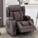 PU Leather Recliner Chair with Massage,Brown