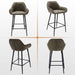 Faux Leather Barstools for Kitchen Counter Set of 2