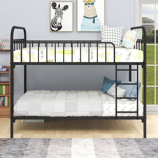 Twin Metal Bunk Bed with Trundle, Silver