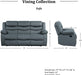 79" Manual Double Reclining Sofa, Gray