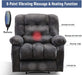 Overstuffed Massage Recliner Chairs with Heat and Vibration