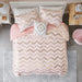 Ziggy Pink/Rose Gold Comforter Set for Full/Queen Bed