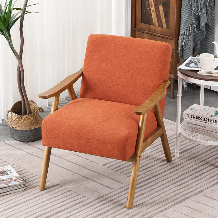 Retro Modern Burnt Orange Lounge Chair