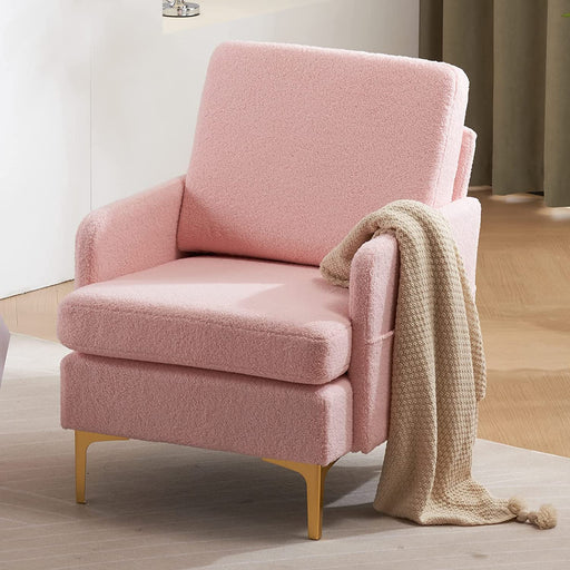 Soft pink deals accent chair