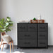 Dark Grey 7-Drawer Fabric Dresser Storage