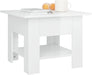Retro Wooden Square Coffee Table - White High Gloss