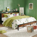 King Platform Bed Frame with Storage Headboard