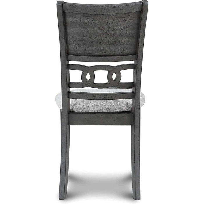 Gray 5-Piece round Dining Set with 1 Table and 4 Chairs