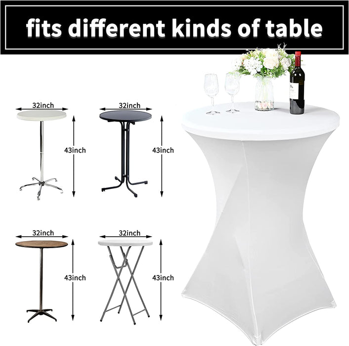 Stretch Square Corners Tablecloth for Cocktail Table