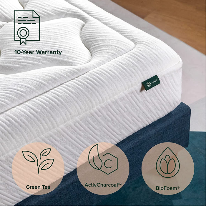 Memory Foam Mattress Topper with Cooling Gel and BioFoam