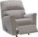 Light Gray Modern Nursery Manual Rocker Recliner