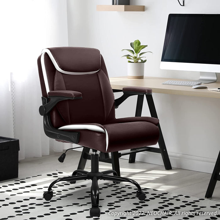 Adjustable Brown Office Chair with Ergonomic Support