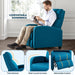 Fabric Pushback Recliner Chair, Blue