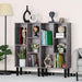 Small Rustic Grey Bookshelf with Legs