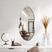 Irregular Wall Mirror for Wall, Entryway, Bedroom, Asymmetrical Mirror with Hooks, Cloud Mirror, Aesthetic Mirror,Frameless Mirror