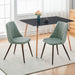 Set of 2 Velvet Dining Chairs, Cactus