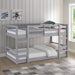 Classic Stackable Twin Bunk Bed, Grey
