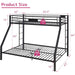 Twin Xl/Queen Bunk Bed, Sandy Black