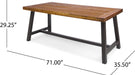 Carlisle Outdoor Dining Table with Iron Legs