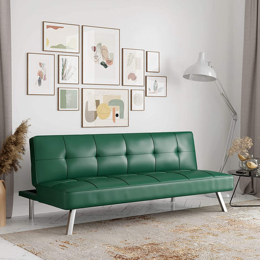 Green Serta Convertible Sofa Bed, 66.1″ W