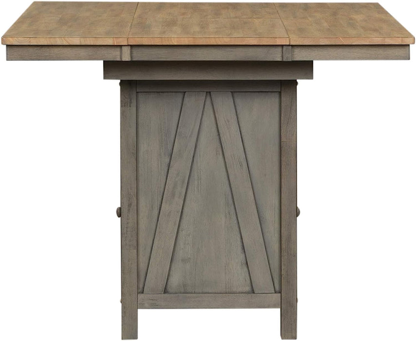 Lindsey Farm 5 Piece Gathering Table Set, Gray