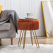 Velvet Ottoman with Metal Legs for Storage and Style