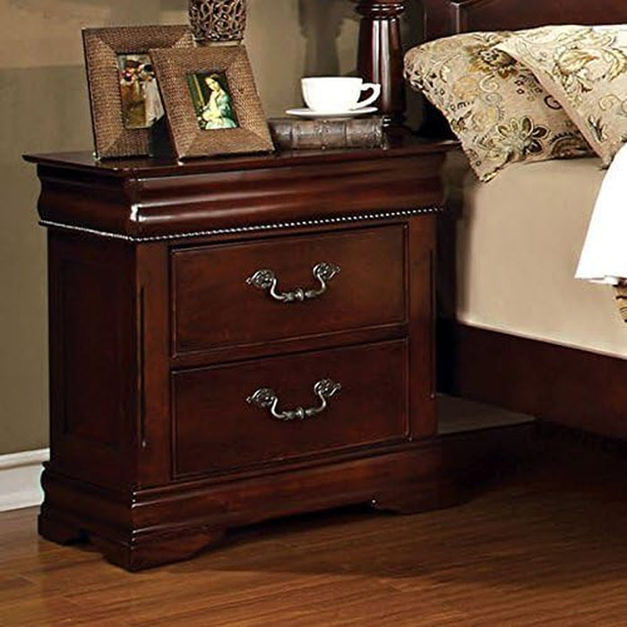 Luxurious Cherry Finish Queen Bedroom Set