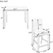 5-Piece Faux Marble Top Counter Height Dining Table Set,