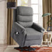 Grey Linen Electric Power Lift Recliner with Massage & Heat