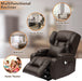 Dark Brown PU Electric Power Lift Recliner with Massage & Heat